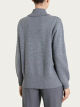 Maglia con collo alto con spacco in Super Soft Neri Donna - Ragno