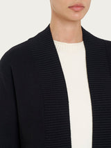 Cardigan aperto in Super Soft Neri Donna - Ragno