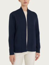 Cardigan aperto in Super Soft Blu Donna - Ragno