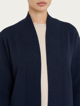 Cardigan aperto in Super Soft Blu Donna - Ragno