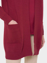 Cardigan lungo aperto in Super Soft Rossi Donna - Ragno