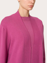 Cardigan lungo aperto in Super Soft Rosa Donna - Ragno