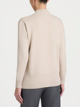 Cardigan asimmetrico con collo alto in Super Soft Bianchi Donna - Ragno