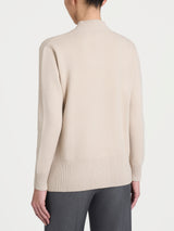 Cardigan asimmetrico con collo alto in Super Soft Bianchi Donna - Ragno