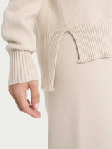 Jersey de cuello alto «Super Soft» blanco para mujer - Ragno