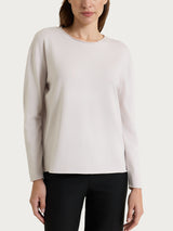 Maglia asimmetrica con girocollo Four Seasons Viola Donna - Ragno