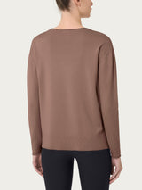 Maglia asimmetrica con girocollo Four Seasons Marroni Donna - Ragno