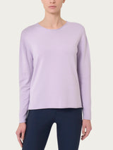 Maglia asimmetrica con girocollo Four Seasons Viola Donna - Ragno