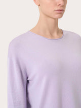 Maglia asimmetrica con girocollo Four Seasons Viola Donna - Ragno