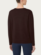 Maglia asimmetrica con girocollo Four Seasons Marroni Donna - Ragno