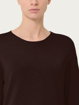 Maglia asimmetrica con girocollo Four Seasons Marroni Donna - Ragno