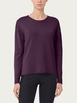 Maglia asimmetrica con girocollo Four Seasons Viola Donna - Ragno