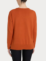 Maglia asimmetrica con girocollo Four Seasons Arancioni Donna - Ragno