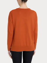 Maglia asimmetrica con girocollo Four Seasons Arancioni Donna - Ragno