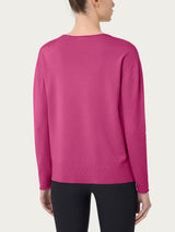 Maglia asimmetrica con girocollo Four Seasons Rosa Donna - Ragno