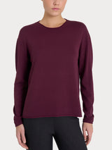 Maglia asimmetrica con girocollo Four Seasons Viola Donna - Ragno