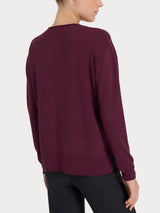 Maglia asimmetrica con girocollo Four Seasons Viola Donna - Ragno