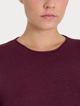 Maglia asimmetrica con girocollo Four Seasons Viola Donna - Ragno