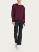 Maglia asimmetrica con girocollo Four Seasons Viola Donna - Ragno