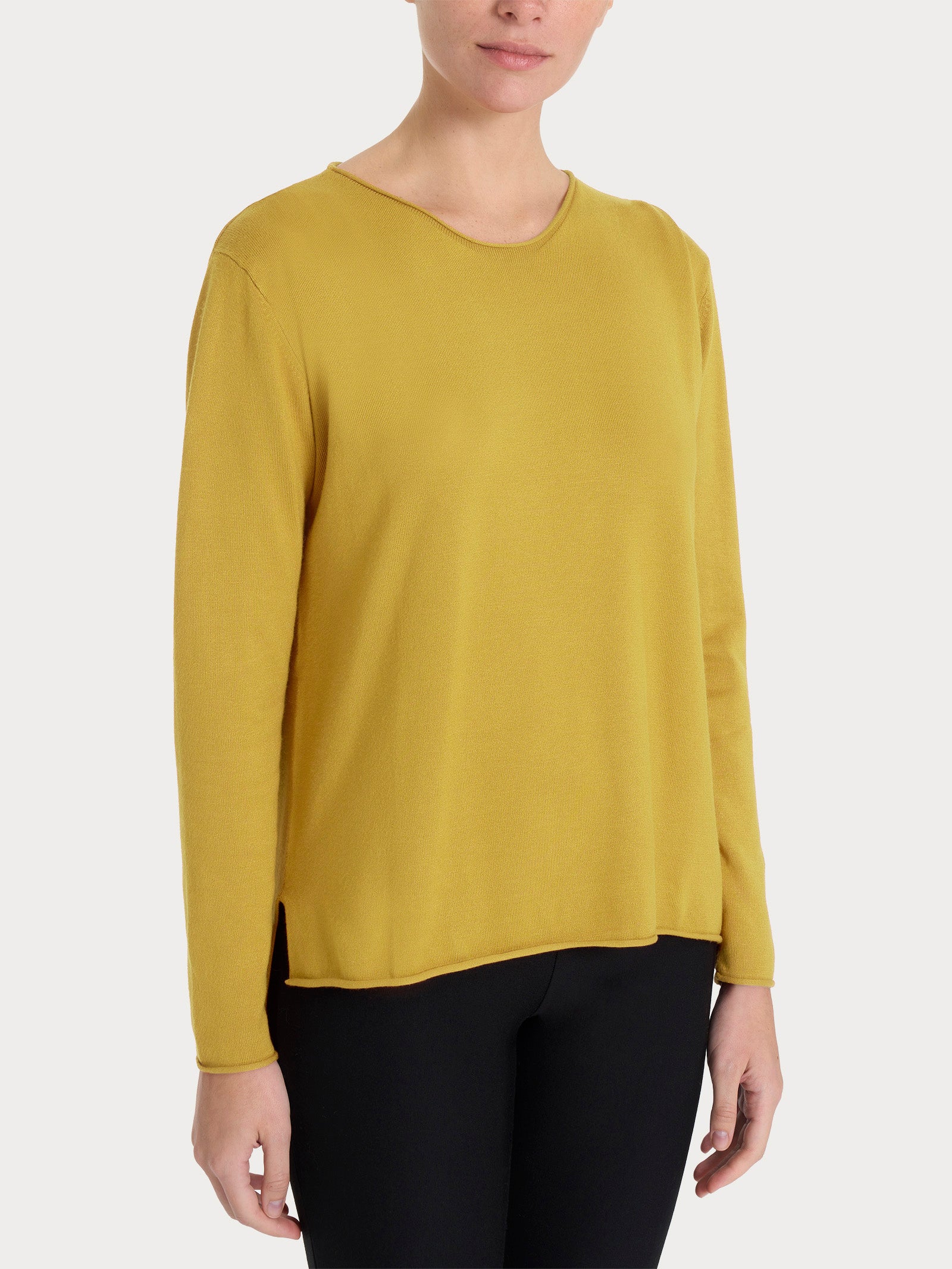 Maglia asimmetrica con girocollo Four Seasons Gialli Donna - Ragno