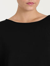 Maglia asimmetrica con scollo a barchetta Four Seasons Neri Donna - Ragno