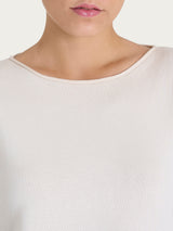Maglia asimmetrica con scollo a barchetta Four Seasons Bianchi Donna - Ragno
