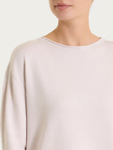 Maglia asimmetrica con scollo a barchetta Four Seasons Viola Donna - Ragno