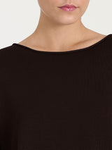 Jersey asimétrico con cuello redondo de Four Seasons, marrón, para mujer - Ragno