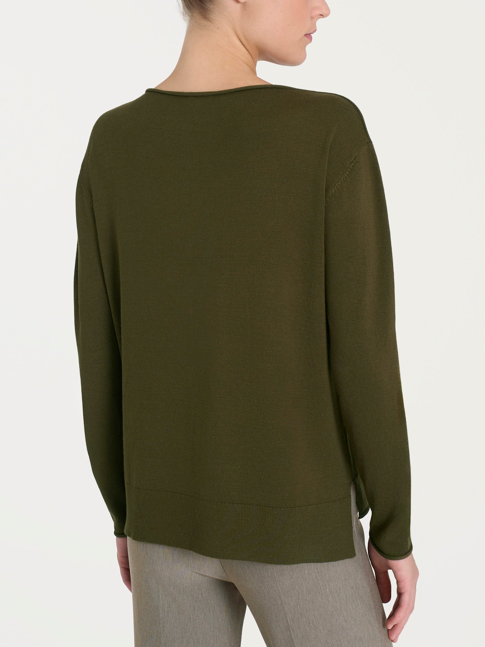 Maglia asimmetrica con scollo a barchetta Four Seasons Verdi Donna - Ragno