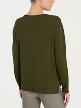 Maglia asimmetrica con scollo a barchetta Four Seasons Verdi Donna - Ragno