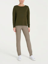 Maglia asimmetrica con scollo a barchetta Four Seasons Verdi Donna - Ragno