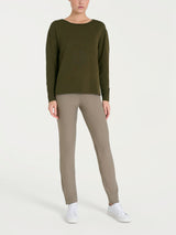Maglia asimmetrica con scollo a barchetta Four Seasons Verdi Donna - Ragno