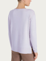 Maglia asimmetrica con scollo a barchetta Four Seasons Rosa Donna - Ragno
