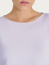 Maglia asimmetrica con scollo a barchetta Four Seasons Rosa Donna - Ragno