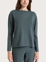 Four Seasons Gray Women's Asymmetrical Boat-Neck Sweater - Ragno