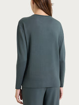 Four Seasons Gray Women's Asymmetrical Boat-Neck Sweater - Ragno