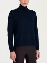 Jersey de cuello alto asimétrico Four Seasons Azul para mujer - Ragno