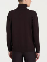 Jersey de cuello alto asimétrico Four Seasons Marrón para mujer - Ragno