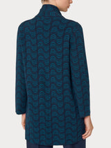 Cardigan lungo aperto in Super Soft Blu Donna - Ragno