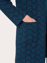 Cardigan lungo aperto in Super Soft Blu Donna - Ragno