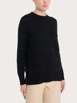 Maglia girocollo a righe in misto angora - - Ragno