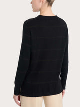 Maglia girocollo a righe in misto angora - - Ragno