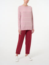 Maglia girocollo a righe in misto angora - - Ragno