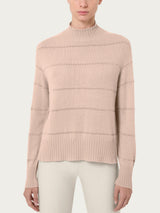 Lupetto corto a righe in misto angora - - Ragno