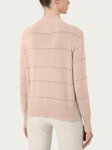 Lupetto corto a righe in misto angora - - Ragno