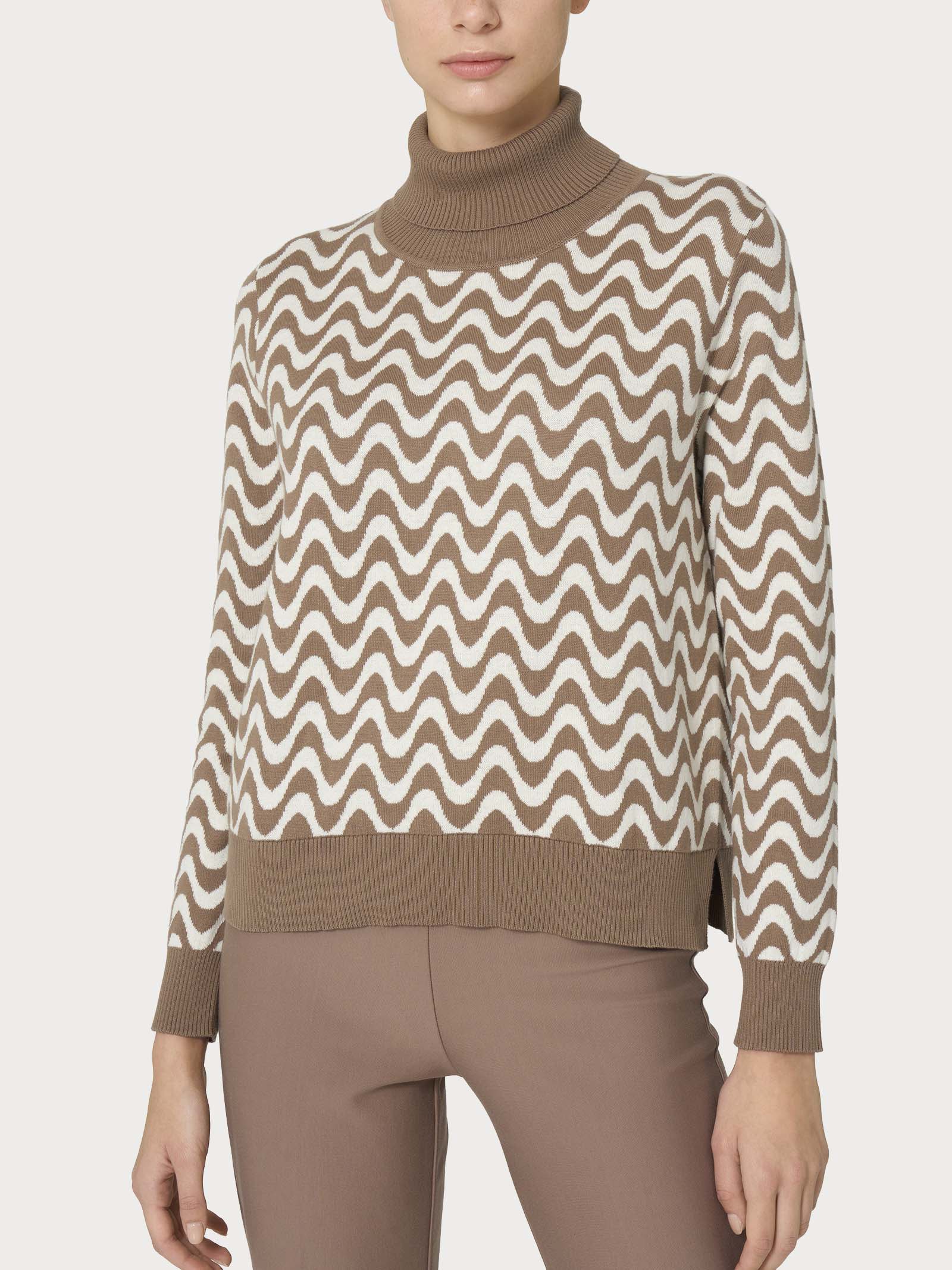Short turtleneck in Winter Cotton yarn BARK – Ragno