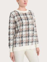 Maglia girocollo in filato Winter Cotton Bianchi Donna - Ragno