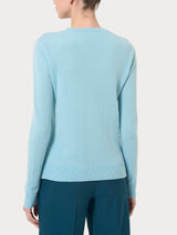 Maglia girocollo in cashmerino Azzurri Donna - Ragno