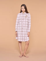 Camicia da notte aperta in interlock di cotone - - Ragno
