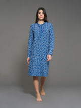 Camicia da notte a serafino in interlock di cotone - - Ragno